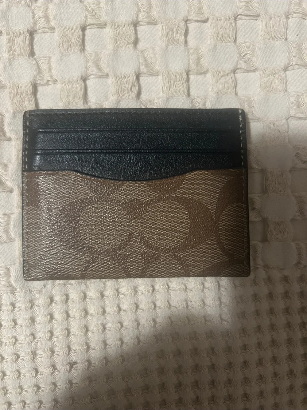 Leather Card Holder in Brown and Black